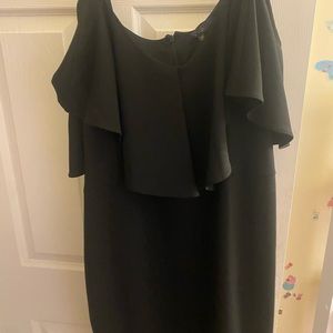 Black tank style dress with attached sleeve